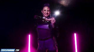 Sexy Anime Cosplay Parody: Titus Low as Mystery Saja Pounds Melody Marks with Deep Throat,