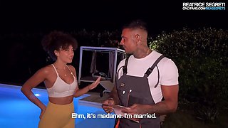 FUCKED THE ELECTRICIAN OUTDOORS, I want his cock! with Lucas Purosangue