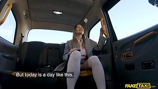 Blonde Taxi Seduction with Amalia Davis in Panty Play