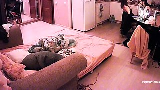 Big tit black amateur teen sucking some cock on cam