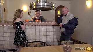 Petite Teen Jessi Empera: Creampied in Blowjob Affair with Boyfriend's Russian Dad