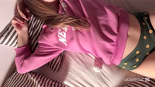 Shes got very tight pussy under this cute panties