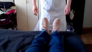 Sexy Nylon Feet of Grandma in the Afternoon