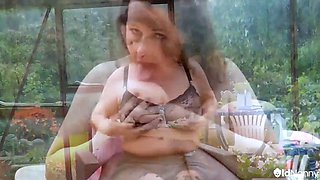 Eva Jayne's curvy body teases and pleases herself with a sensual solo play