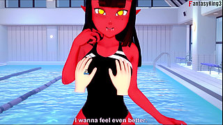 Meru the succubus Bikini POV sex