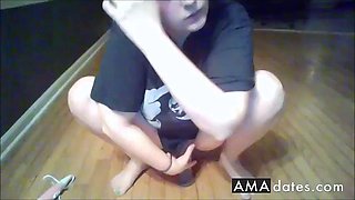 Tattooed BBW Rides Her Dildo to Orgasm