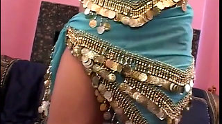 Indian girl gets on her knees and sucks a big cock before fucking