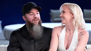 Norah Nova and Sadie Andrews as Tight Blonde Hotwives Take Brutal Pounding from Massive Big-Cock