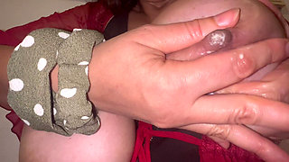 Breast Milk Squirts and Boob Bouncing