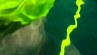 Artemisia Love Flashing Her Perfect Big Tits Underwater and Smoking a Cigarette