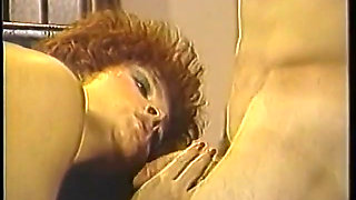 Stud gets cock sucked and cums on hot redhead after