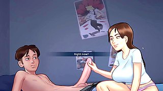 Stepmom gets playful with her stepson in a wild animated adventure