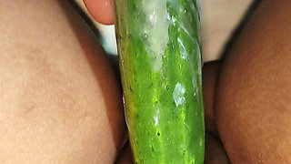 Today I felt like getting fucked by a cucumber