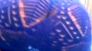 Amateur woman tearing up Dildo in the booty taking spunk in
