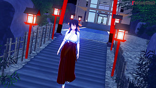 Rias Gremory kimono sex at the festival - DXD NTR Madness Series