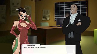 Voluptuous superheroine in youthful DC comic hentai action