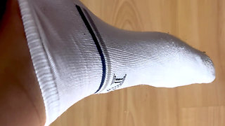 Sweaty foot fetish after gym