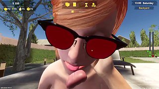 3D animated young desi in intense blowbang action