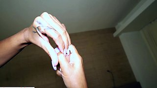 Dude creaming his Thai teen GFs pussy