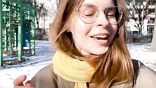 Big-Titted Brunette Daniela Sniffs Women's Panties While Rubbing Her Hairy Pussy for Ersties