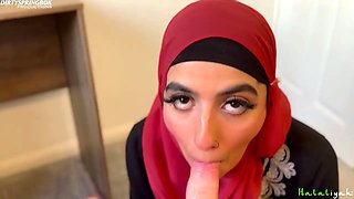 Tries Not to Swallow Her Stepbrothers Cum