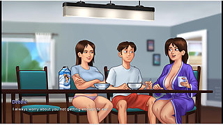 Summertime saga - gameplay - roleplay - jenny sex scenes in bedroom and dinner table