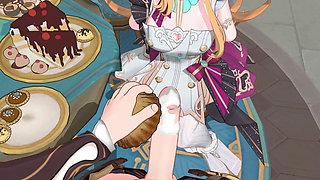 Genshin Impact- Escoffier’s Sweet Cake and Lustful Sex - 3D Hentai Animation