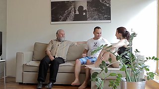 Ravishing Russian Ilona pleases aged stud in steamy BJ session