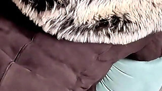 Magic Whore Transformation in Shearling and Uggs. Pee, Deepthroat, Cum on Fur and Squirting