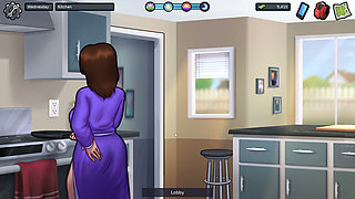 Paid Stepsis to Touch her Big Tits - Summertime Saga
