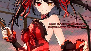 Kurumi, edging handjob, anime joi