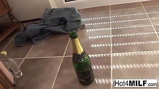 Fun blonde MILF fucks a younger guy