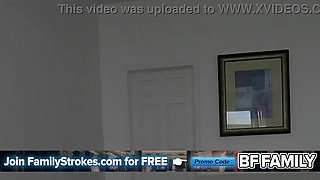 Thick step brother can't stop snooping on step stepsister