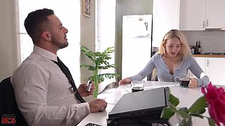 Bella Mur Fucks My Girlfriend Hard - Blonde Teen with Big Tits Riding BWC