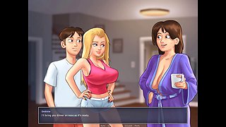 School guy gets all the attention from hot ladies in summertime saga