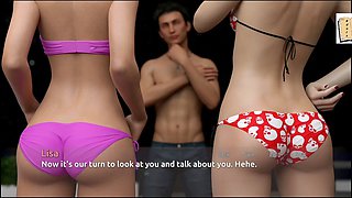 Hottub, black hair, hentai visual novel