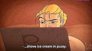 Car Toon - Busty Milf Suck Dick Like Ice Cream & Play With Cock Between Tits