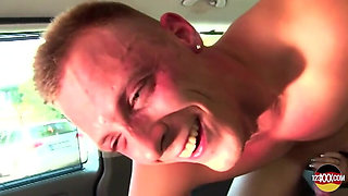 Perfect European Babe Picked up and Gets Cum in Her Mouth