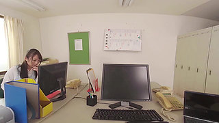 Big Breasted Office Lady in a Late Night Office with Her Pushy Boss Risky Hush - 1