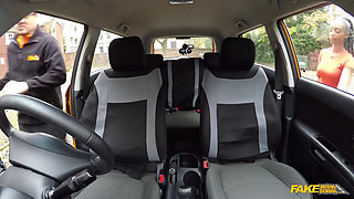 Fake Driving College - Fake Driving College Instructor Saves a Clueless Student From Failure with a Hard Cock Riding