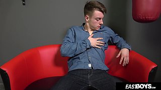 Blonde Twink Jerks Big Cock