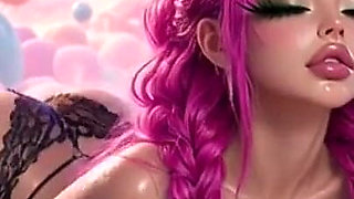 Boobs and Moan Cute Fun Girls, Ai Animation