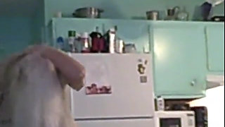 Granny blows her hair