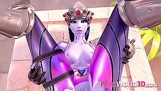 Sexy Widowmaker Gets A Huge Massive Dick In Her A Tight