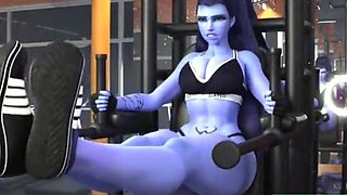 WIDOWMAKER HARD FUCKED BY BBC IN THE GYM - OVERWATCH BBC