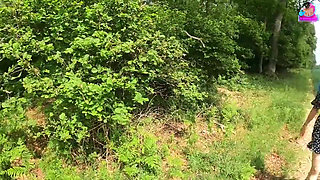 Teasing My Femdom Slave in the Woods