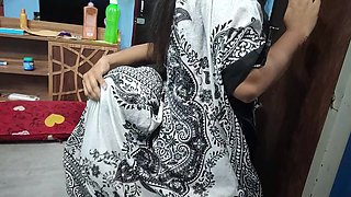 Mallu College Teacher Hot Romantic Hard Fuck in Nighty with Boy in Teacher's Home