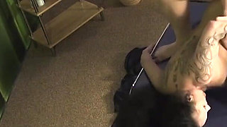 Tattoed MILF Get Pounded Hard Bu Giant Dick on the Couch
