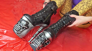 Goon for My Latex, Sexy Latex Catsuit, Boots, Sweat