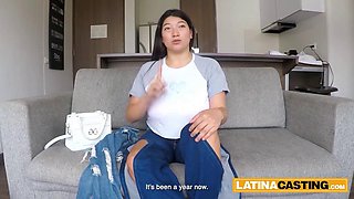 MASSIVE TITS Latina Face Fucked ROUGH By Monster Cock In Amateur Casting